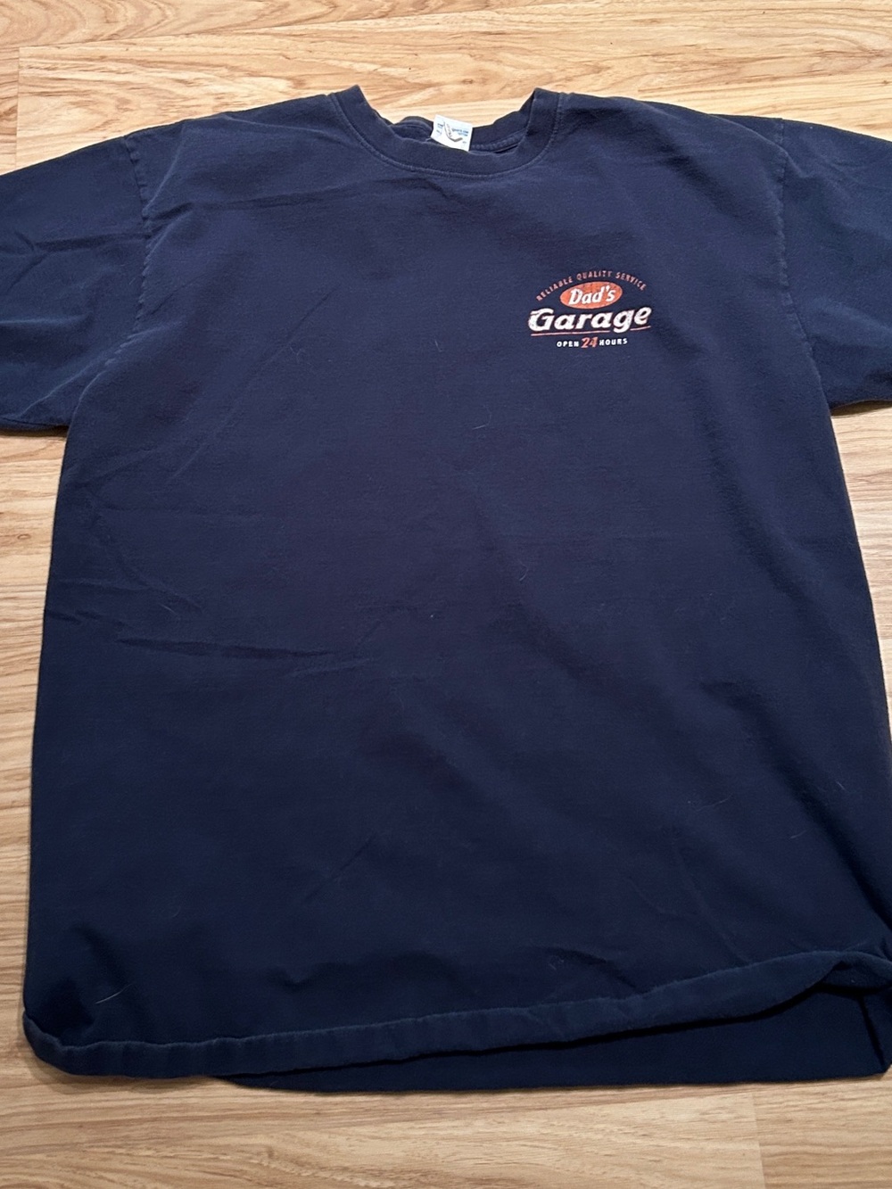 Navy Short-Sleeve Dad’s Garage Mens XL Graphic T-Shirt